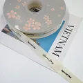 Cream grosgrain ribbon with Special Day print for gift and flower packaging - Special Day / 1.5cm x 50 Yards / Cream Rice