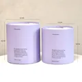 Set of two matte lavender cylindrical flower gift boxes with dimensions 16.5cm and 15.5cm - Large 18.5*16.5 Small 16.5*15.5cm / Purple