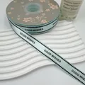 Ruban de satin pied-de-poule bleu menthe 2cm avec texte Good Wishes pour emballage DIY - 2CM*25 Yards / Parrot green