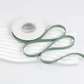 Sage green double-sided matte satin ribbon roll for gift wrapping and floral bouquets - 1.0cm x 20 Yards / Bean Green