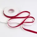 Professional wine red double-sided matte ribbon for elegant gift wrapping and DIY crafts - 1.0cm x 20 Yards / Burgundy