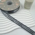Ruban pied-de-poule gris argenté 2cm GOOD WISHES pour un emballage cadeau DIY élégant - 2CM*25 Yards / Gris Ciment