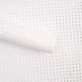 White hollowed-out artistic wrapping paper with square grid pattern for flower bouquets. - 5 Sheets/Pack / Marshmallow White