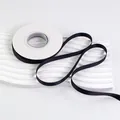 Matte black satin ribbon for flower and cake gift packaging on white display board - 1.0cm x 20 Yards / Black