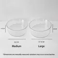 Clear PET round gift boxes in medium and large sizes for flowers and fruit packaging - Set of 2 (Medium + Large) / Clear