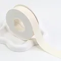 Cream white double-sided matte ribbon for elegant floral and gift box packaging decoration - 2.5cm (20 Yards) / Milky White