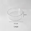 Large clear PET round flower gift box, 37.5cm diameter x 15cm height - L / Clear
