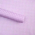 Premium light purple hollow-out art wrapping paper with square grid design for flowers - 5 Sheets/Pack / Lilac Purple