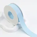 Light blue matte double-sided satin ribbon roll for flower gift wrapping and DIY bows - 2.5cm (20 Yards) / Sky Blue