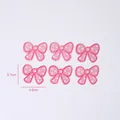 Pink polka dot bow accessories for floral arrangements, 4.8cm x 3.7cm - Set of 6 / Bow