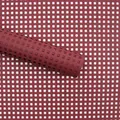 Elegant burgundy hollow-out art wrapping paper with square cutout grid for flower bouquets. - 5 Sheets/Pack / Maya Red