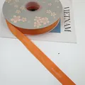 Elegant orange grosgrain ribbon with 'Special Day' print for gift and flower wrapping. - Special Day / 1.5cm x 50 Yards / Honey Orange