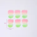 Tulip-shaped gradient pink acrylic flower tags for bouquet packaging decoration - Set of 6 / Tulip