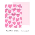 Carta da imballaggio per bouquet a cuore pesca 38x52cm 10 fogli per confezione - 10 Pezzi/Confezione (38*52cm) / Pesca