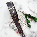 Dark purple 2.5cm marble pattern ribbon with gold foil accents for luxury gift wrapping - 2.5cm*25 Yards / Noble Grey
