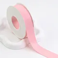 Pink double-sided matte ribbon roll for gift wrapping, DIY bows and floral craft projects - 2.5cm (20 Yards) / Peach