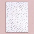 Premium floral tissue paper with small pink roses for gift and bouquet wrapping - Rose Tissue Paper (White Base Pink Flower) / 50x70cm