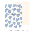 Carta regalo per fiori motivo cuore blu 38x52cm 10 fogli a pacco - 10 Pezzi/Confezione (38*52cm) / Blu