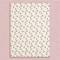 Premium floral printed wrapping paper with red rose pattern for elegant flower bouquets - Rose Tissue Paper (Yellow Base Red Flower) / 50x70cm