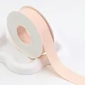 Double-sided matte satin ribbon in soft peach pink for gift wrapping and DIY - 2.5cm (20 Yards) / Deep Pink