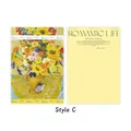 Artistic Style C floral oil painting wrapping paper with Romantic Life English text - Romantic Moment - Style C / 10 Sheets Set