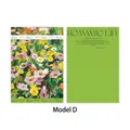 Artistic impressionist oil painting floral flower wrapping paper set in vibrant lime green - Romantic Moment - Style D / 10 Sheets Set