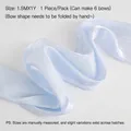 Light blue pearlescent organza chiffon fabric ribbon for DIY flower bouquet decoration - 1 Piece/Pack (1.5mx1y) / Sky Blue