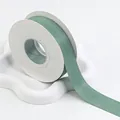 Elegant dusty green double-sided matte satin ribbon on a roll for gift box bow packaging - 2.5cm (20 Yards) / Bean Green