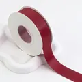 Elegant burgundy double-sided matte satin ribbon for gift wrapping and floral arrangements. - 2.5cm (20 Yards) / Burgundy