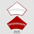 Wine red butterfly wave edge flower wrapping paper sheet, 50x63.5cm, 5 sheets per pack - Sharp Corner Style / Pack of 5 / Burgundy