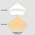 Champagne scalloped floral wrapping sheets 50x63.5cm 5-pack for flower bouquet shaping - Sharp Corner Style / Pack of 5 / Champagne