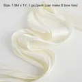 French pearlescent yarn fabric ribbon in white for DIY flower bouquet decoration bows - 1 Piece/Pack (1.5mx1y) / Beige