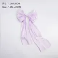 DIY lavender pearlescent organza fabric bow for floral decoration 1.2M x 20CM size - 2 Pieces/Pack (20cmx1.2m) / Taro Purple