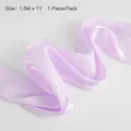 Light purple pearlescent chiffon fabric for DIY ribbon and floral decoration - 1 Piece/Pack (1.5mx1y) / Taro Purple