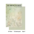 Carta da imballaggio floreale stile pittura a olio per fiori Stile F 35x50cm 10 pz - Stile F / 10 Fogli/Confezione (35x50cm)
