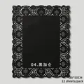 Papier décoratif dentelle noir 39x50cm pour DIY floral 12 feuilles - Rectangulaire / 12 Feuilles / Cassis