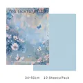 Floral butterfly oil painting style wrapping paper, 34x50cm, 10 sheets per pack. - Style A (Butterfly Floral) / 34*50CM (10 Sheets/Pack)