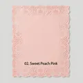 Papier dentelle rose pêche rectangulaire pour emballage floral et bricolage créatif - Rectangulaire / 12 Feuilles / Rose Pêche