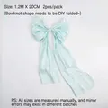 Large light blue pearlescent fabric DIY ribbon for French bouquet bow floral decoration - 2 Pieces/Pack (20cmx1.2m) / Mint Green