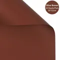 Carta da imballaggio floreale impermeabile marrone oliva professionale per fioristi DIY - 50*52cm (20 Fogli/Confezione) / Marrone Oliva