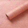 Coral pink handmade stone-texture crumpled paper roll for DIY flower wrapping crafts. - Peach Pink