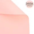 Carta da imballaggio rosa impermeabile per fiori, fogli 50x52cm per bouquet fai-da-te - 50*52cm (20 Fogli/Confezione) / Rosa di Cristallo