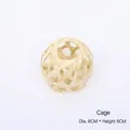 Piccola sfera di bambù intrecciata a mano per materiali creativi fai-da-te, 6x6cm diametro - Mini Gabbia Sferica in Bambù Intrecciato / Diametro 6cm x Altezza 6cm / Colore originale