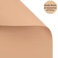 Carta da imballaggio impermeabile marrone sabbia 20 fogli 50x52cm - 50*52cm (20 Fogli/Confezione) / Marrone Sabbia