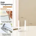 Transparent acrylic cylinder flower vase with 15x15cm dimensions and rounded edge design - Straight Cylinder Style (Acrylic Awakening Straight Bucket) / 15x15cm / Clear