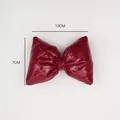 Fiocco in pelle verniciata rossa lucida 3D imbottito accessorio 10x7cm per il fai da te - Fiocco / Pezzi (10x7cm) - 5 Pezzi/Confezione / Rosso