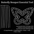 Juego de marcos de ramo de mariposa con 2 marcos y 6 varillas para manualidades DIY - Artefacto de Ramo de Mariposas / Juego de 3