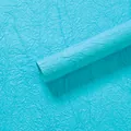 Sky blue stone-textured handmade crepe paper roll for floral gift wrapping DIY projects - Sky Blue