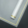 Minimalist grey matte wrapping paper with elegant yellow border for flower bouquets - 57*57cm (20 Sheets/Pack) / Gold