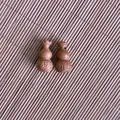 Ciondoli artigianali in legno a forma di zucca con intaglio Fu per progetti fai-da-te - Ciondolo Mini Zucca / 2 Pezzi/Set